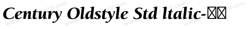 Century Oldstyle Std ltalic字体转换
